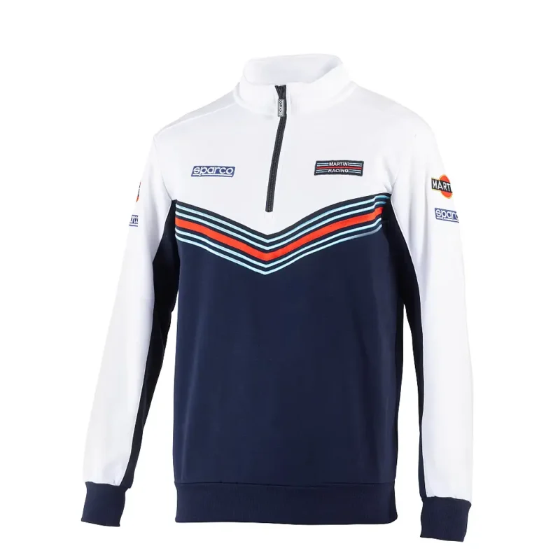 Sparco Martini Racing Félcipzáros Pulóver Utcai Ruházat